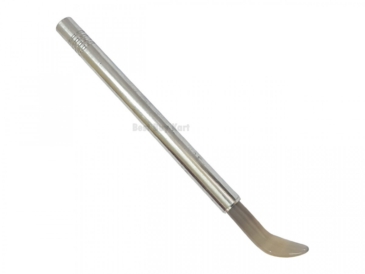 Agate Burnisher Hockey Type Curved Round Blade - Professional Jewelry & Metal Clay Burnishing Tool