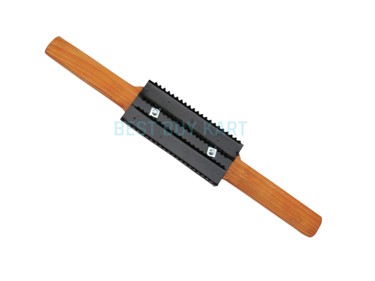 Buff Rake Wooden Handle with Blunt Teeth