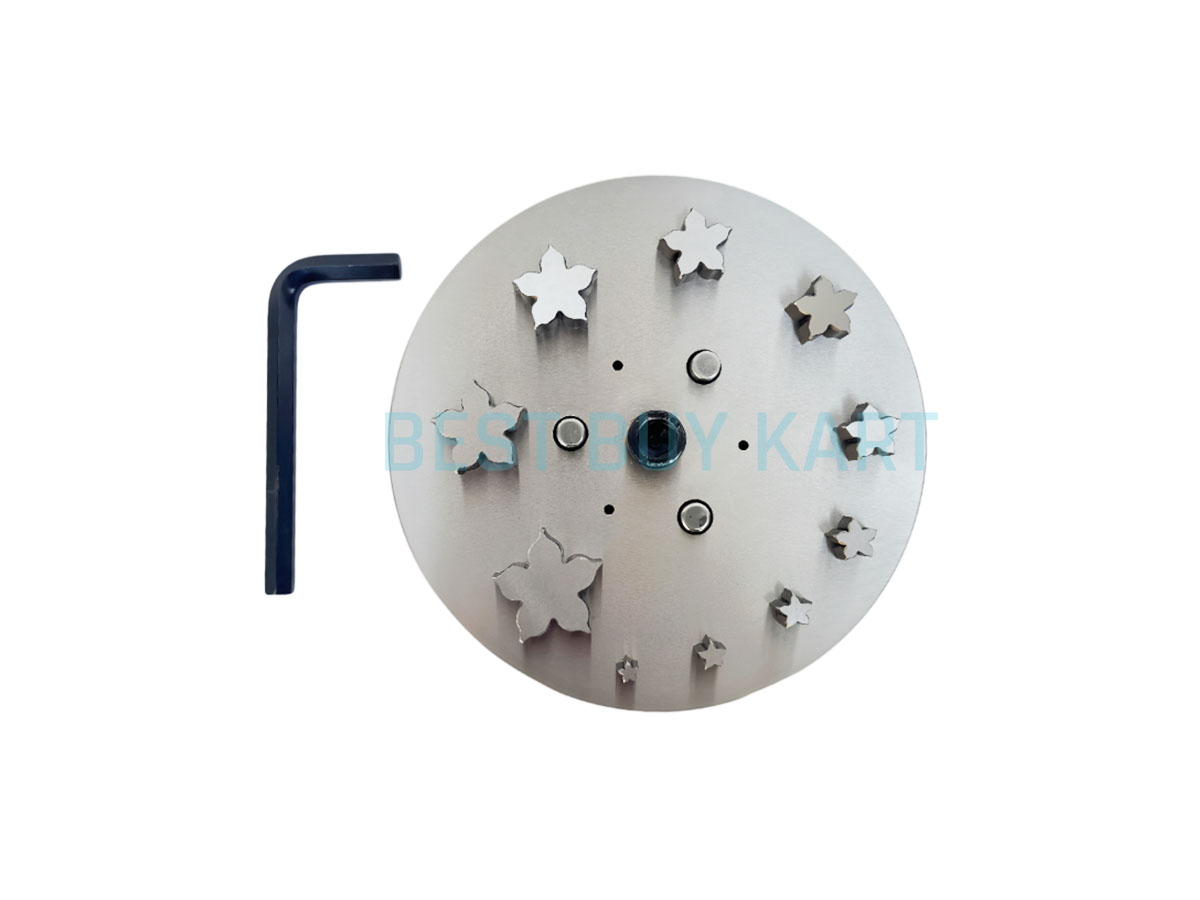 Disc Cutter 5 Petal Flower Shape with 10 Punches Size 3/16"-1 1/4"