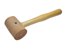 Raw Hide Leather Mallet Natural 2.5" (62mm) Extra Soft Non-Coated Mallet Hammer