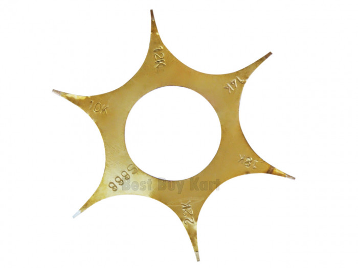 Gold Testing Needle Star Shape :  10-14-18-21-22-999s